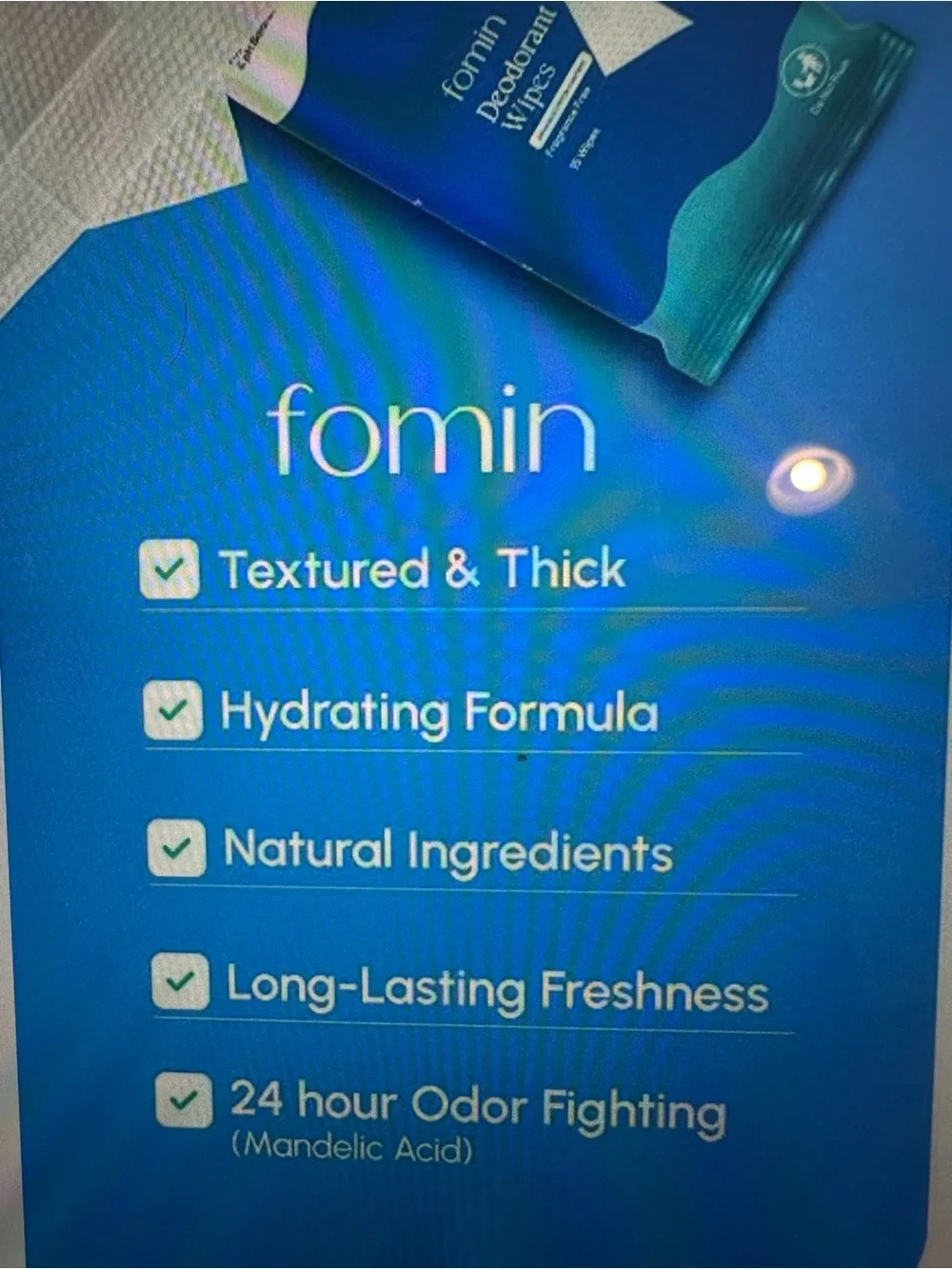 Fomin deodorant wipes